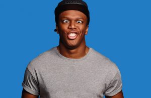 He is KSI. He makes millions a year. He also makes music and clothes. Also, he was in a movie. What?