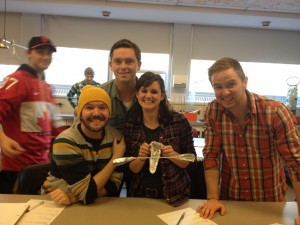 UBC science class boat building team