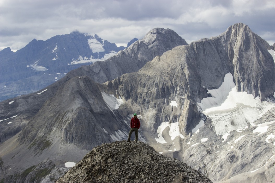 Partway up the ridge of Mount Sarrail, Peter Lougheed Provincial park