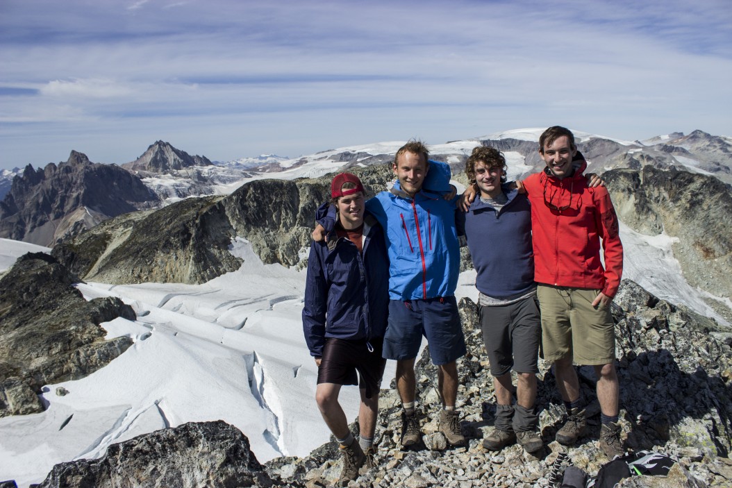 From L to R: Scott, Steve, Niels and Mike on top of Mount Brandywine