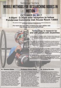 poster advertising event. information is same as contained on webpage. image is of a handcyclist.