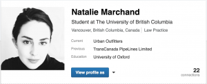 A screenshot of what part of my LinkedIn profile looks like. 