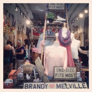 Upon entering Brandy Melville's Vancouver location, customers are greeted by "One Size Fits Most"