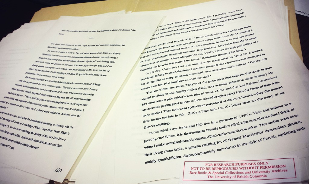 Douglas Coupland Manuscript - Generation-X