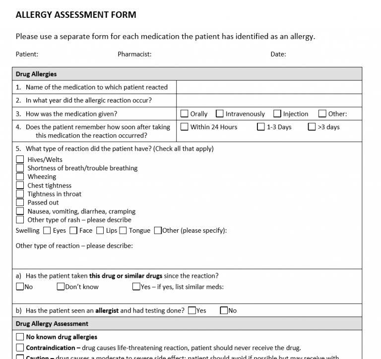 Allergy And Adverse Reactions Oee Student Toolbox For Practicums