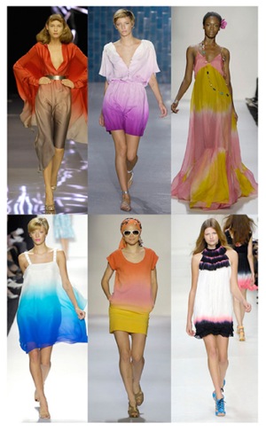 Ombre on the Runway! A. Mcqueen, ADAM, DVF, M. Williamson, DVF, B. Mischka