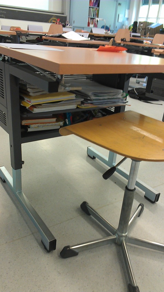 The inner workings of a student's desk