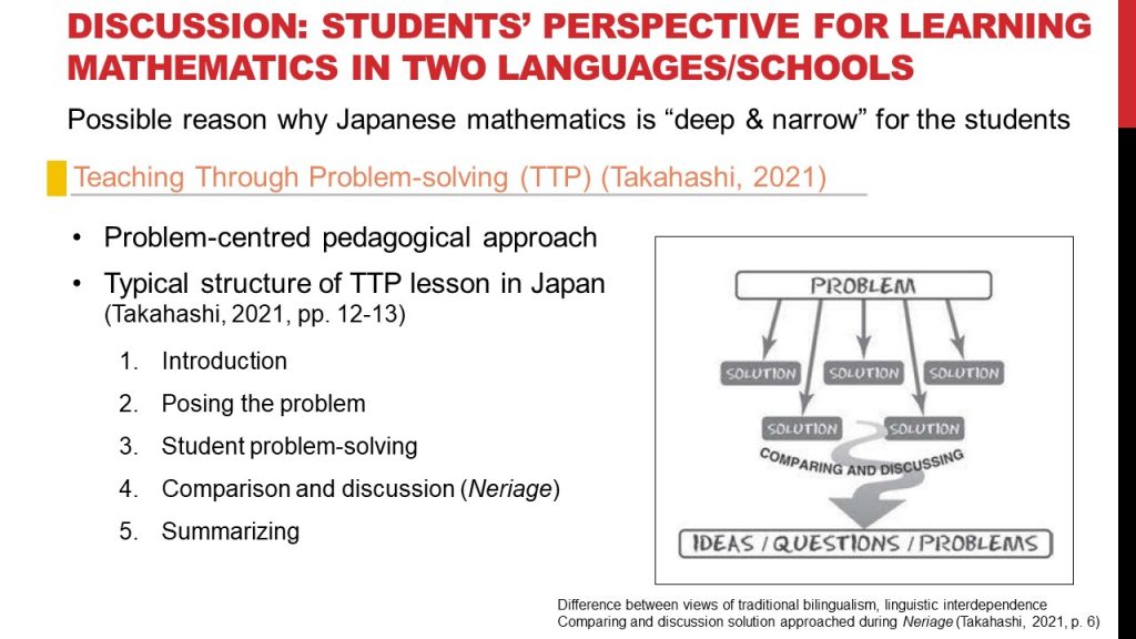 Discussion: Japanese math is "deep & narrow"