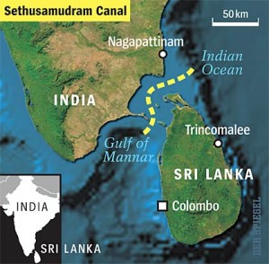 Proposed Sethusamudram Shipping Canal (Source: wowpics.in)