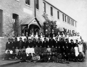 Residential school group photograph, Regina, Saskatchewan 1908