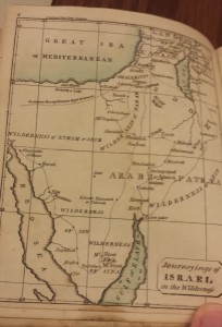 A map of "Journeyings of Israel in the Wilderness"