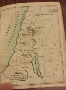 Map of "Israel, Showing those Places which are mentioned by the FOUR EVANGELISTS" 