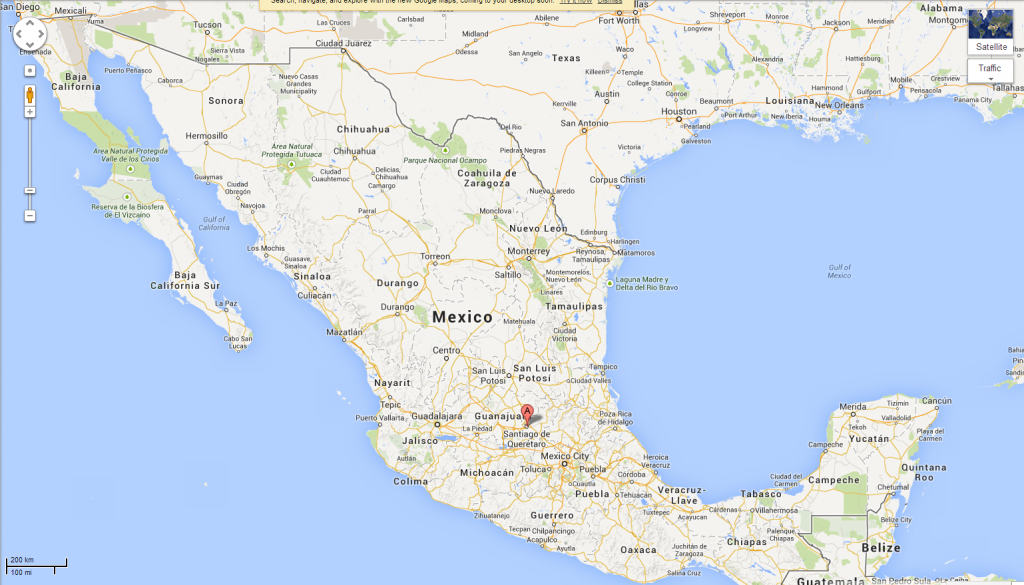 Queretaro, in relation to the rest of the country