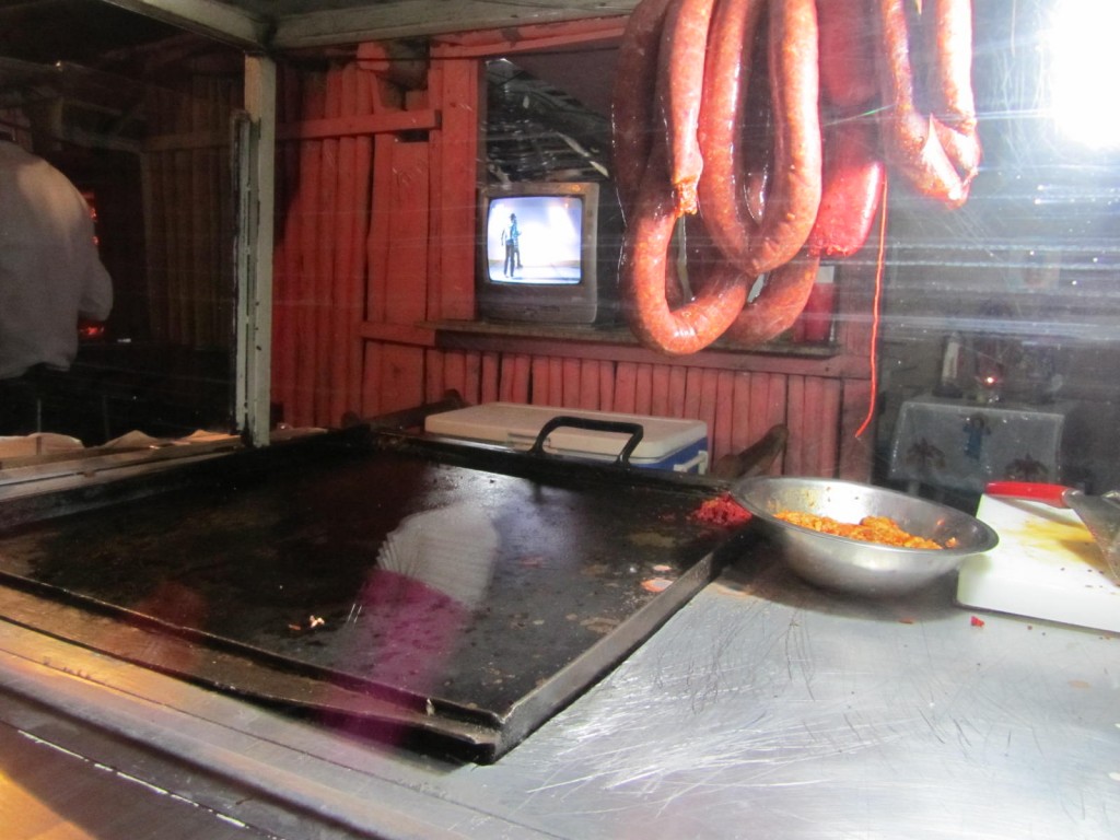 "Hanging out" with the chorizo