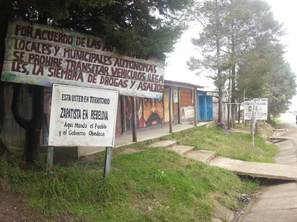 "You are in Zapatista Rebel territory. Here the pueblo is in charge, and the government obeys"