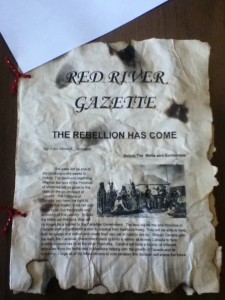 Newspaper on Red River Rebellion