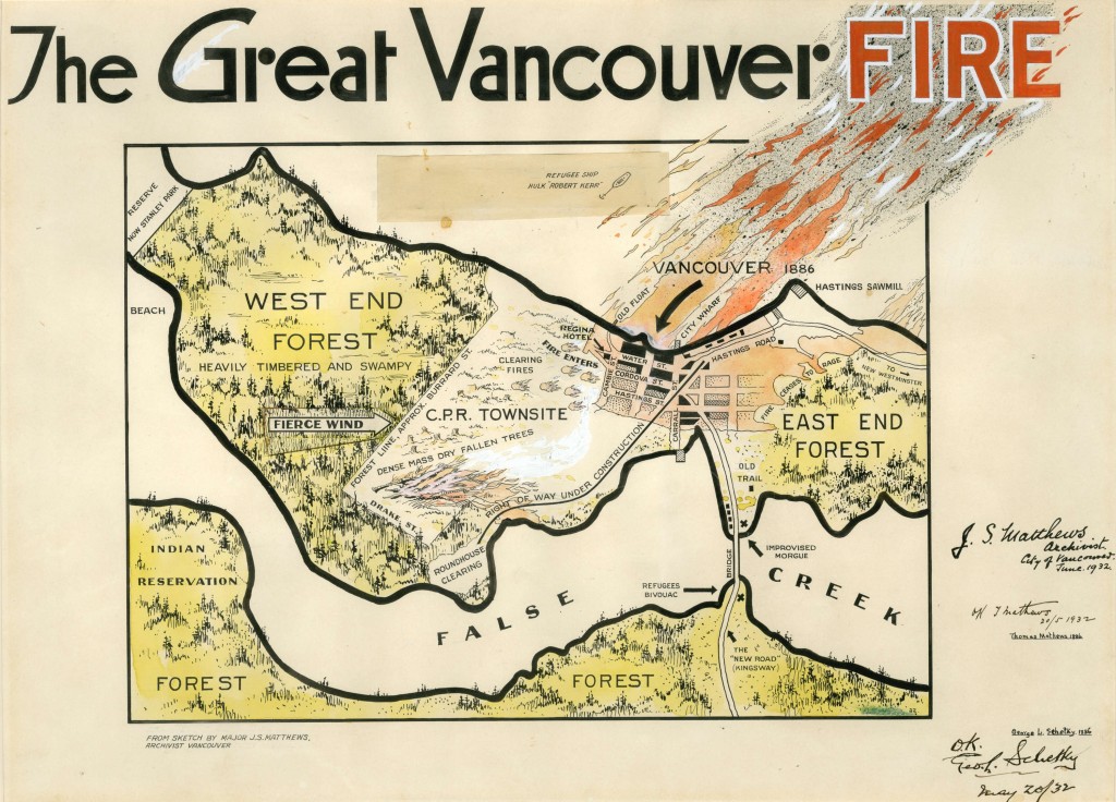 Map of the Vancouver fire in ((Year))