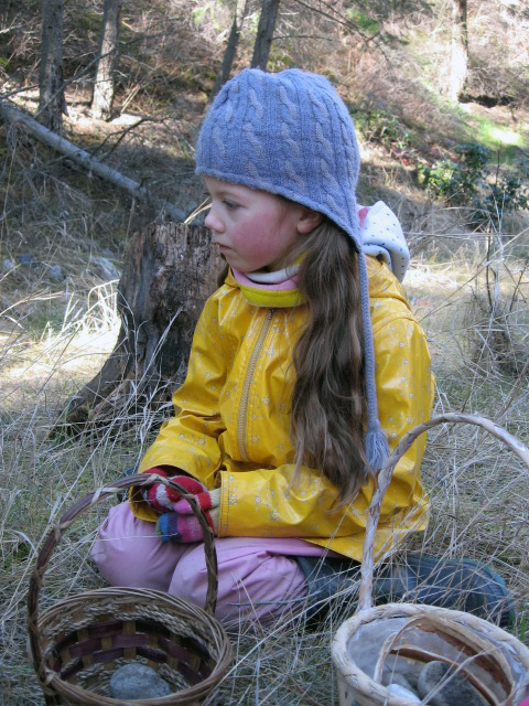Puppet listening in the forest
