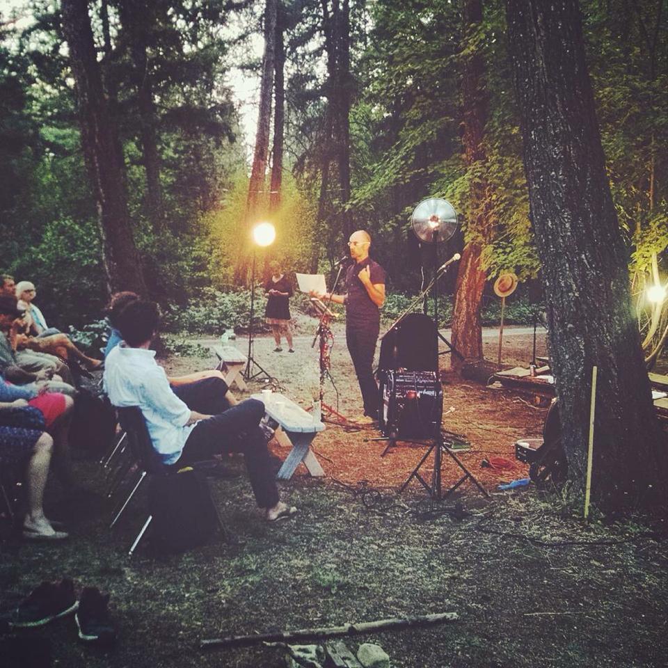 Michael V. Smith reading at our second Beat Salad event, a night of poetry and music at Woodhaven Eco Culture Centre! 