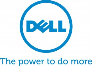 Dell tagline vertical logotype in blue, Pantone Matching System. JPEG format. The power to do more.