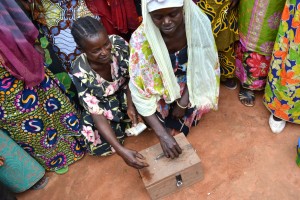 VSLA members with cash box